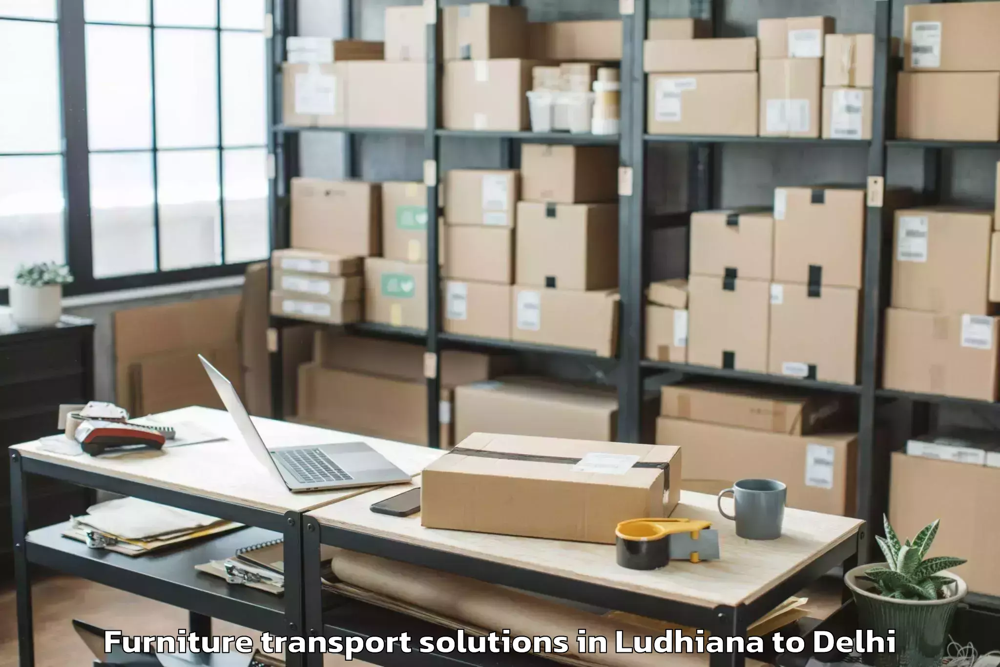 Affordable Ludhiana to Kalkaji Furniture Transport Solutions